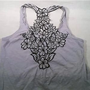 WOMEN'S EYESHADOW TANK TOP SHIRT SZ L 100% COTTON